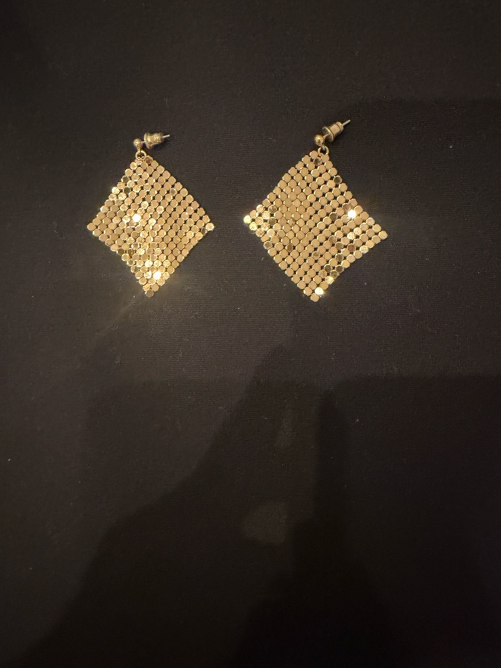 Whiting and Davis Vintage Elegant Gold Dangle Earrings